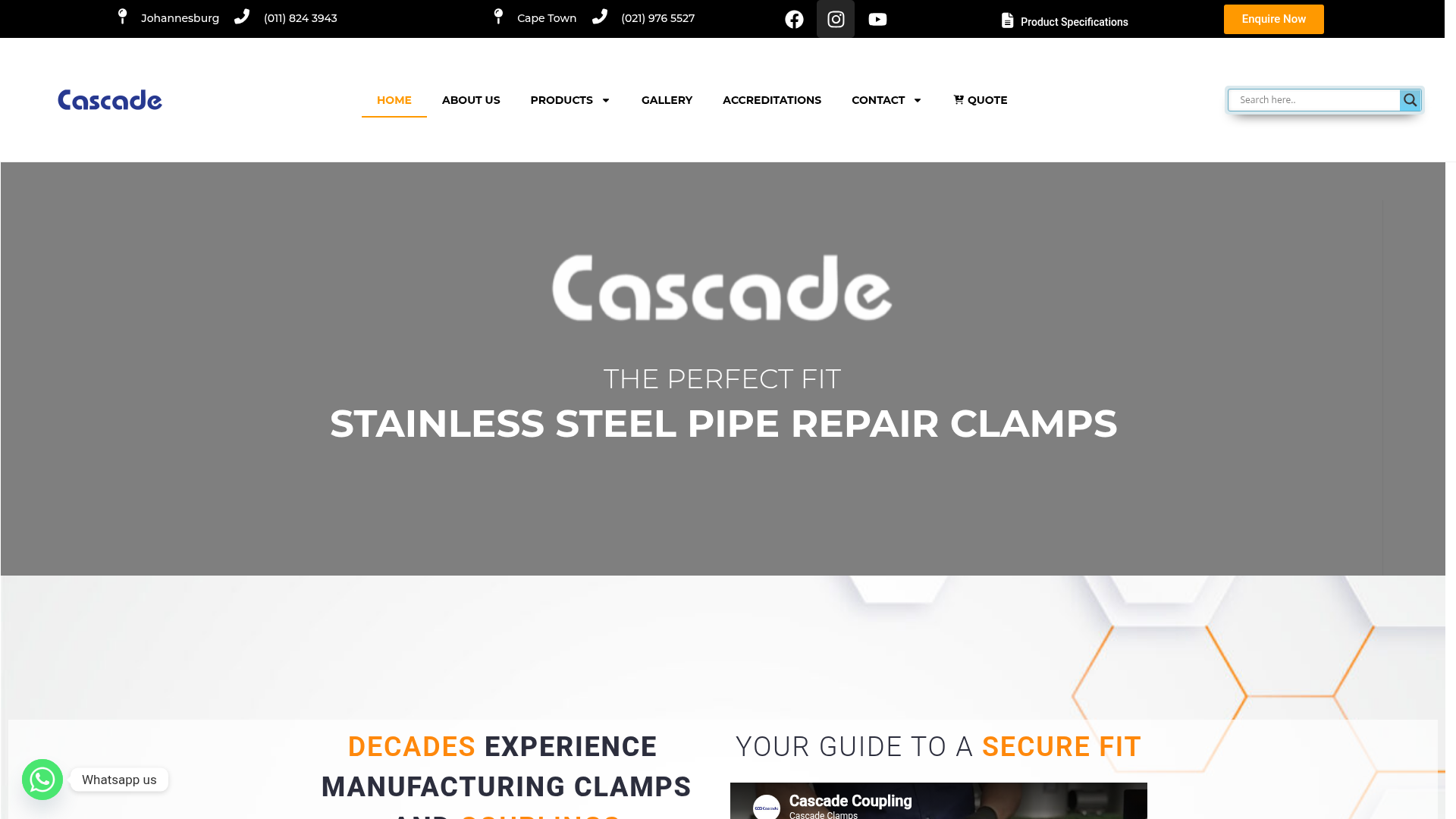 Cascade website by Bundle Box